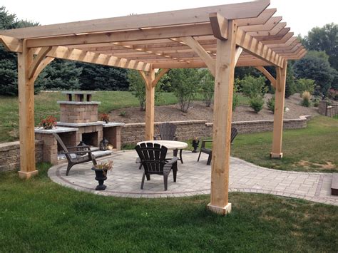 Fireplace Patio By Bellas Landscaping Cheap Pergola Outdoor Pergola