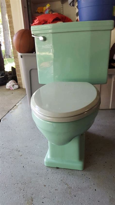 American Standard Green Toilet Vintage Retro 1950s One Flush