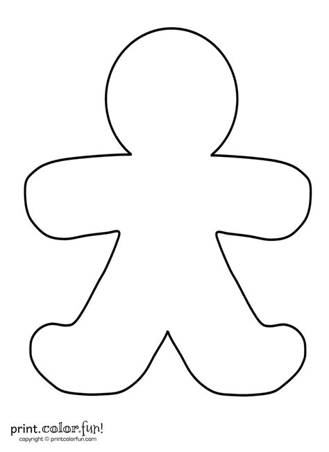 This coloring page was posted on wednesday, december 7. Blank gingerbread man coloring page - Print. Color. Fun ...