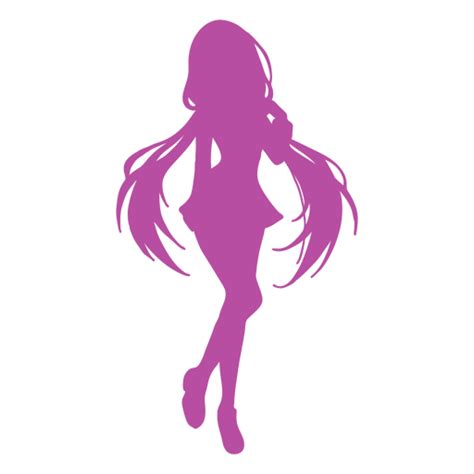 Anime Girl Cute Silhouette Transparent Png And Svg Vector File