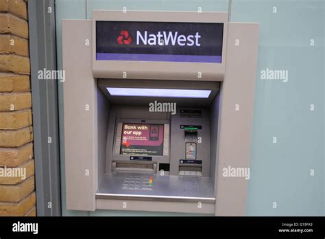 Natwest Atm Machine Outside Branch In Cardiff Bay United Kingdom