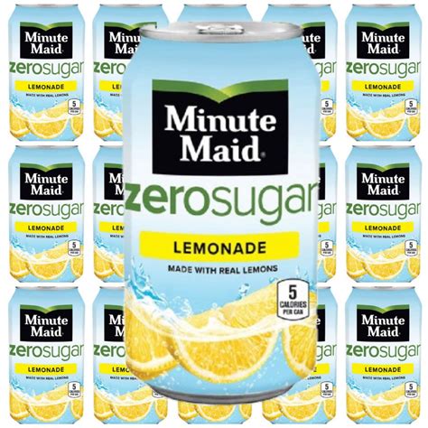 Minute Maid Zero Sugar Lemonade Soda 12 Fl Oz 15 Pack Total 180 Fl Oz