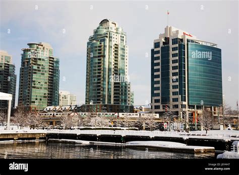 Residential Towers And Transit System Vancouver Bc Stock Photo Alamy