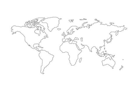 World Map Outline Stock Photos Pictures And Royalty Free Images Istock