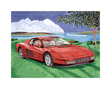 1987 Ferrari Testarosa Painting By Jack Pumphrey Fine Art America