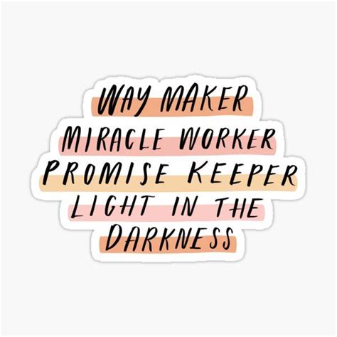 We hope you enjoy our growing collection of hd images to use as a background or home screen for your please contact us if you want to publish an aesthetic christian wallpaper on our site. 'Way Maker' Sticker by Katieguiliano in 2020 | Christian stickers, Faith stickers, Print stickers