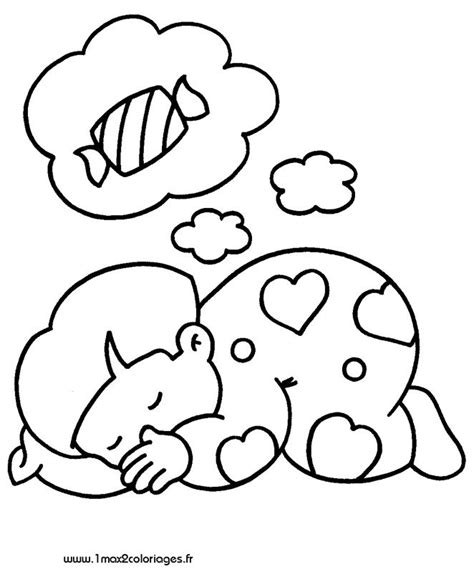Coloriages pour les 3 - 4 ans - Chut... Bébé dort a imprimer