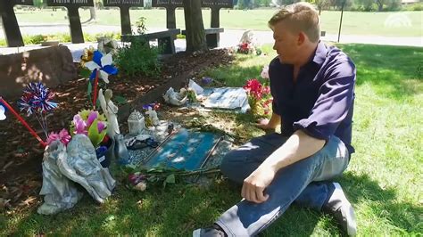 Two of the students, corey depooter and rachel scott are also buried in the cemetery but not at the memorial. Craig Scott recently visiting Rachel's grave. - Rachel Joy Scott
