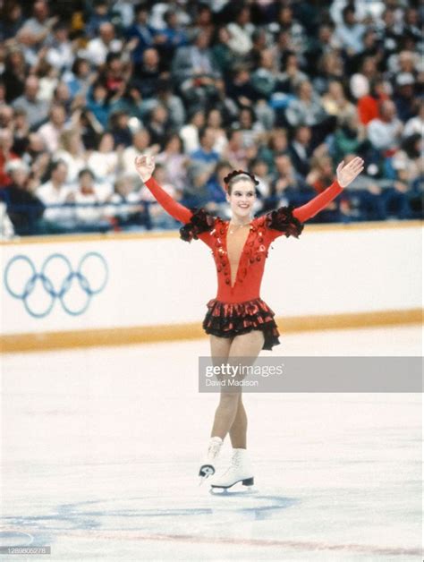 Katarina Witt Before Performing Her Free Skate During The Xv Winter Olympics In Calgary Canada