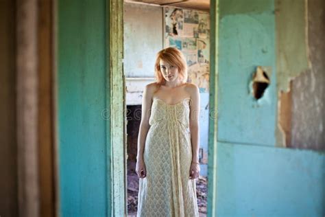 Woman In Abandoned House Royalty Free Stock Images Image 22762719
