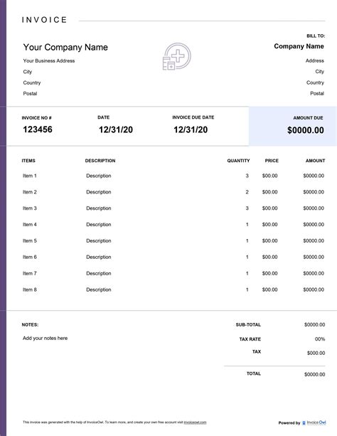 Free Medical Invoice Template Customize Instantly And Download