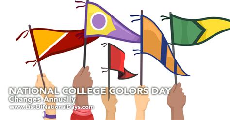 National College Colors Day List Of National Days