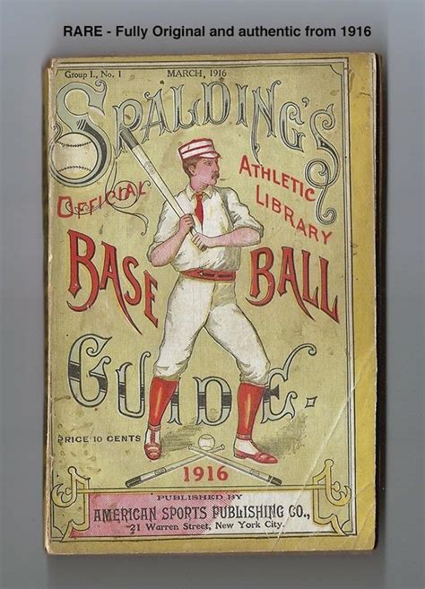 Check spelling or type a new query. SPALDING BASEBALL GUIDE 1916 - RARE! - 100's of VINTAGE PICS - 1st BABE RUTH! | Old baseball ...