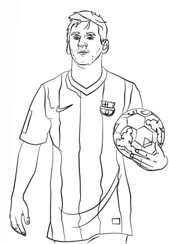 Lionel Messi Para Colorear Imprimir E Dibujar Coloringonly
