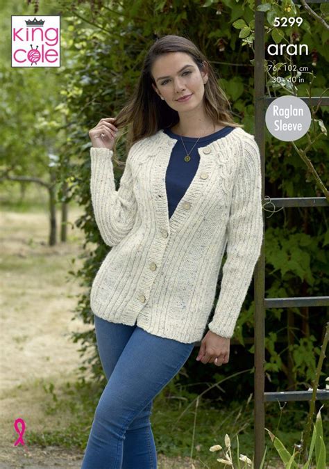 easy to follow sweater and cardigan knitted in big value aran knitting patterns king col… aran