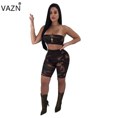 Vazn Hot Fashion Design 2018 Women Playsuit Sexy Strapless Club Wear 2