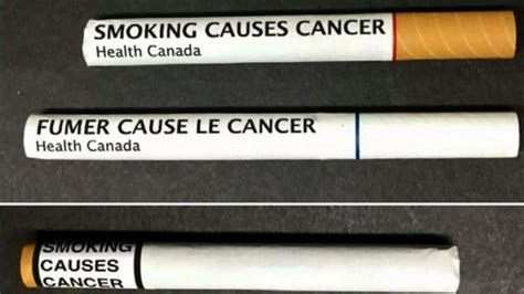 health warnings to be put on individual cigarettes in latest bid to stop smoking in canada the