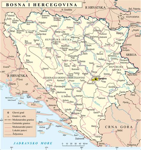 Republika Srpska Karta Gradovi Karta