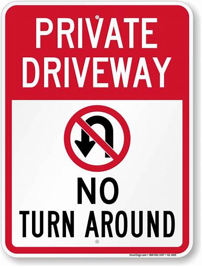 Driveway Turn Around Private Signs 1065 K2