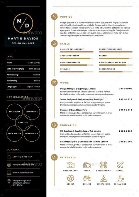 Design a printable resume online with crello in minutes. CV/Resume CV/Resume is a clean, elegant and professional ...