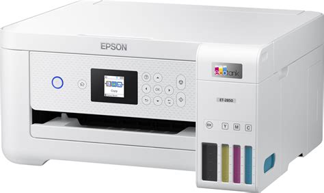 Epson Ecotank Et 2850 All In One Inkjet Cartridge Free Supertank Printer White C11cj63202 Best Buy