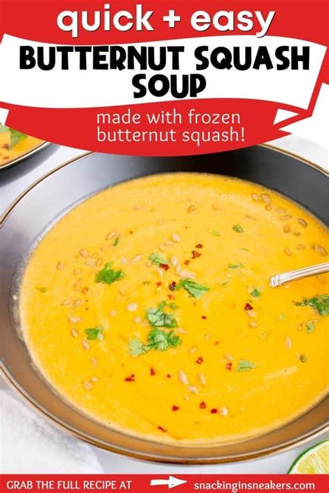 Quick Butternut Squash Soup Using Frozen Butternut Squash