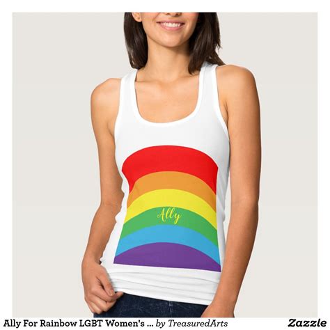 Ally For Rainbow LGBT Women S Slim Fit Tank Top Cool Outfits Mens
