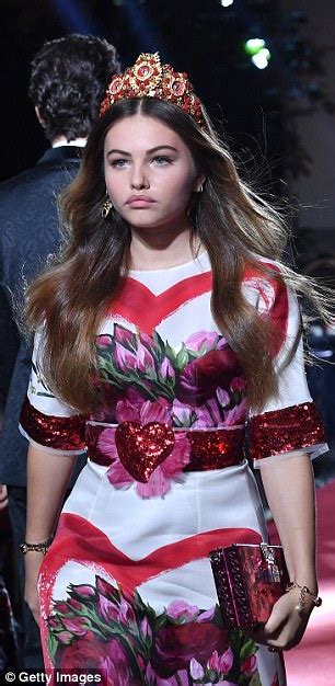 French Model Thylane Blondeau Walks For Dolce And Gabbana Daily Mail Online