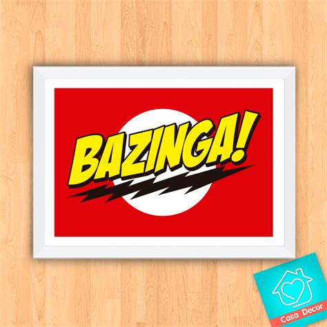 Quadro Poster C Moldura Bazinga The Big Bang Theory No Elo7 Casa