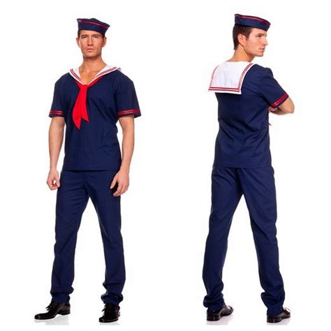 Mens Sailor Suits Navy Uniforms Temptation Cosplay Costumes Halloween Ball Party Dresses E