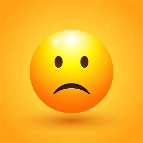 Premium Vector Sad Face Emoji Illustration