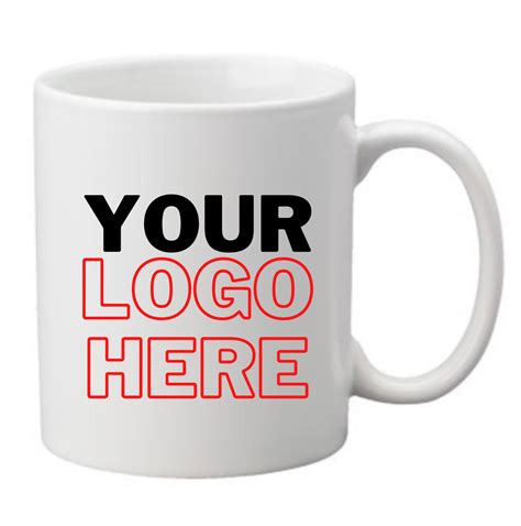 Your Logo Here Ceramic Mug 11oz Personalized Mug Customized Etsy