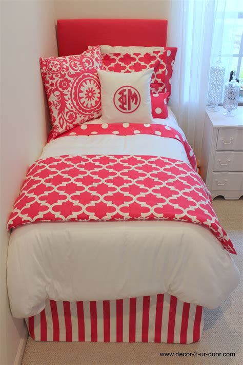 phi mu custom quatrefoil bedding perfect for house tours add a monogram show your sorority