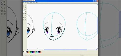 How To Draw An Anime Face On Paint Girl Face Anime Style Lines By