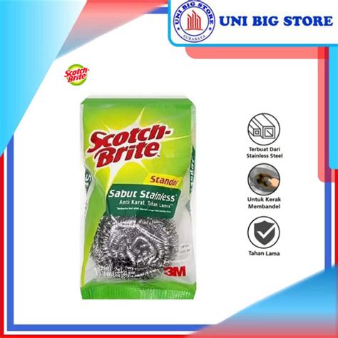 Jual Scotch Brite Sabut Stainless STANDAR 3M Kawat Cuci Piring ID T57N