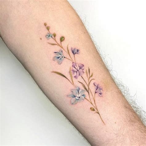 Discover More Than 80 Minimalist Larkspur Tattoo In Cdgdbentre