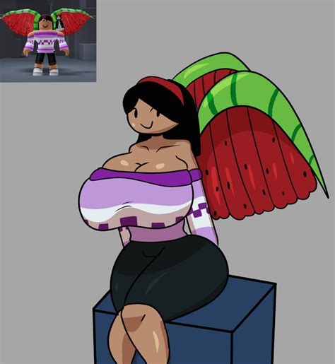 rule 34 big breasts breasts dezmine21 female roblox roblox avatar robloxian thick thighs wide