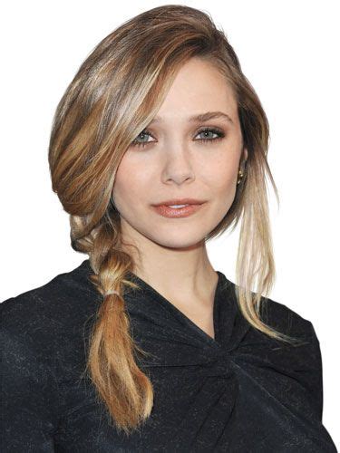 Recreate Elizabeth Olsens Loose Braid Medium Length Hair Styles