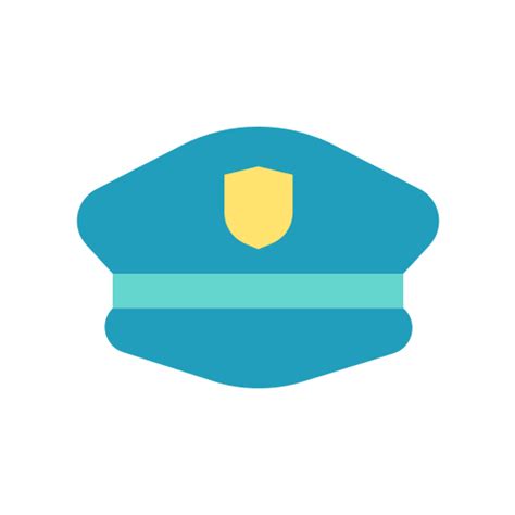 Chapéu De Polícia ícones De Segurança Grátis