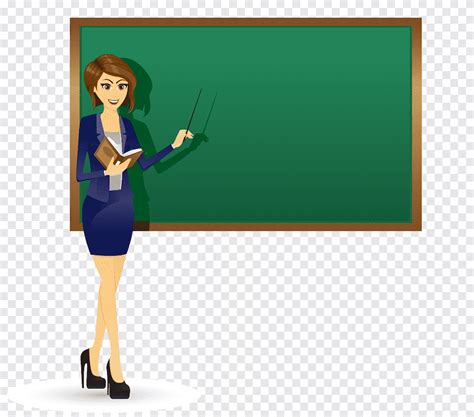 Teacher Blackboard Rxe9sumxe9 Illustration Teacher Cartoon Girl Png