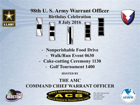 Team Redstone Ready To Celebrate Army Warrant Officer Corps 98th