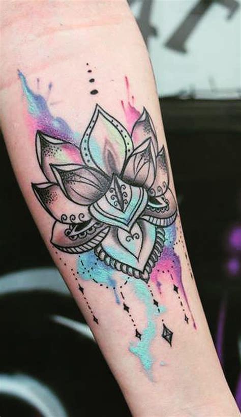 Most boys love to have arm tattoos that are inspired by celebrities. Watercolor Lotus Mandala Forearm Arm Sleeve Tattoo Ideas ...
