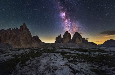 Dreamy Pixel Walk Around Tre Cime Di Lavaredo Sunset Milky Way