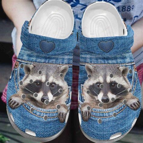 Raccoon White Sole Baby In My Pocket Crocs Classic Clogs Shoes 365crocs