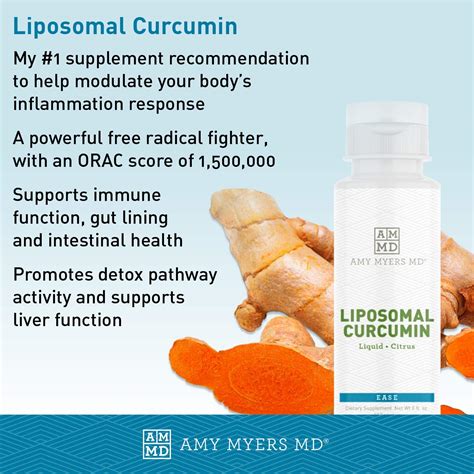 Liquid Liposomal Curcumin From Dr Amy Myers Supports A Healthy