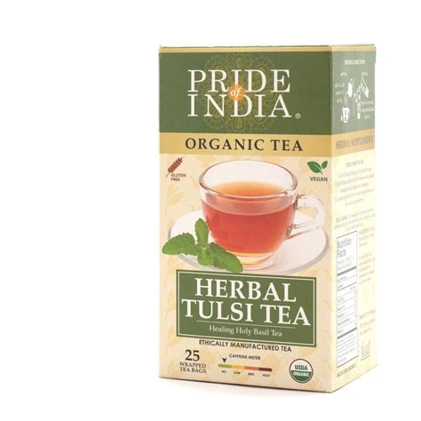 Organic Herbal Tulsi Holy Basil Tea Decaf 1 Pack 25 Tea Bagsunited