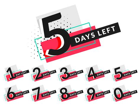 Stylish Days Countdown Timer Design Download Free Vector Art Stock