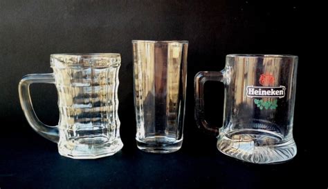 3x Vintage Beer Glasses Collector’s Items Used In The Catawiki