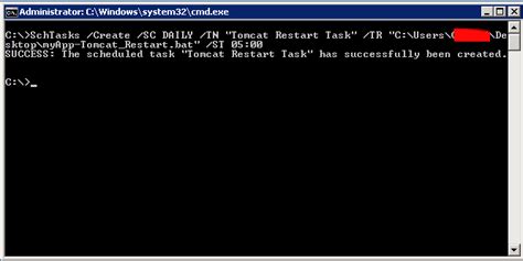 Automatic Restart Tomcat On Windows Script Via Taskscheduler Daily A