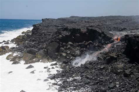 Start Of Lava Ocean Entry Us Geological Survey